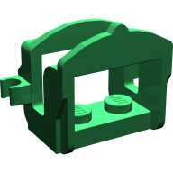 Lego koňské sedlo s klipem, zelená (4107607, 4161072)